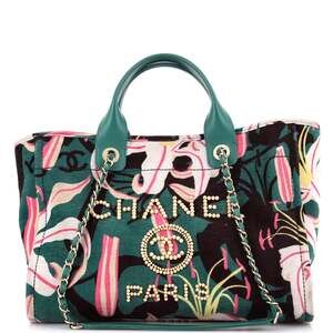 Chanel Deauville Nm Tote Printed Velvet #238284C46B